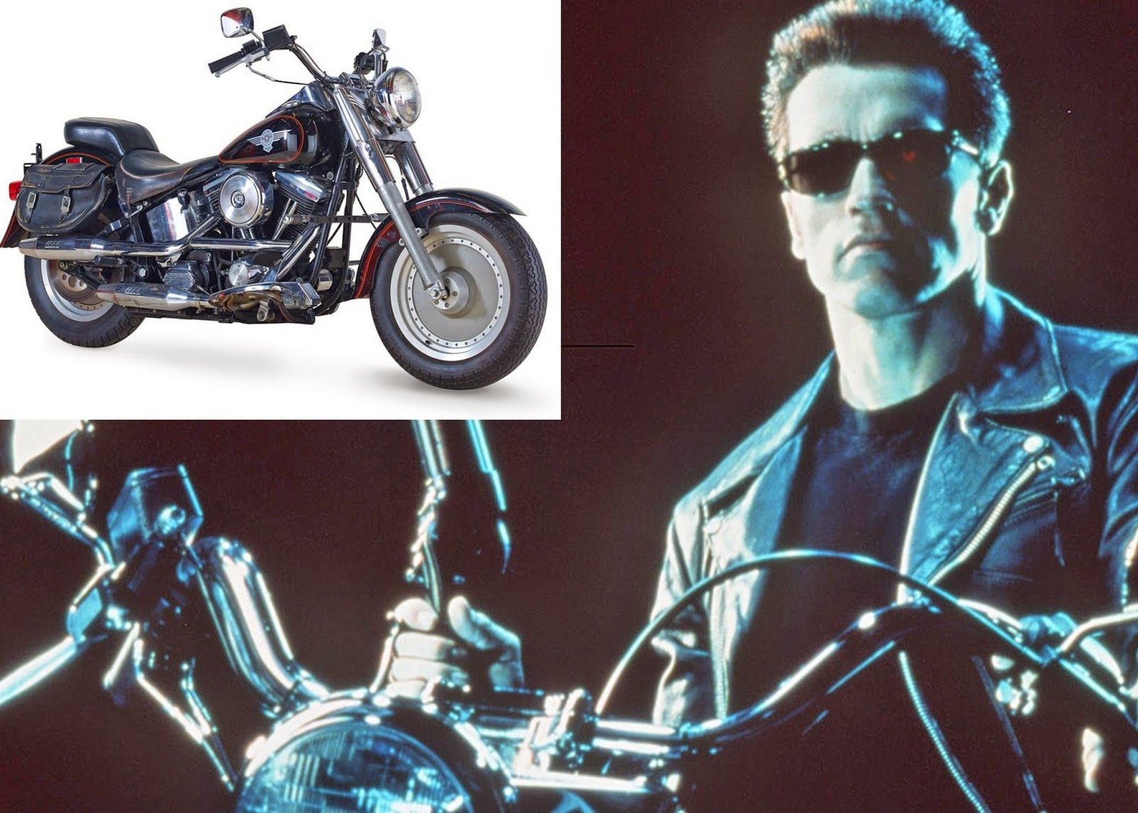 Moto Harley Davidson Far Boy FLSTF de la película Terminator 2: El día del juicio