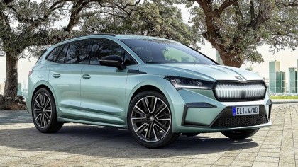 El nuevo Skoda Enyaq en verde claro