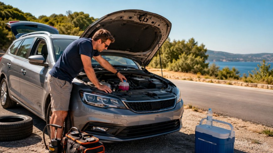 Prepara tu coche para el verano: refrigeraci&oacute;n, bater&iacute;a, neum&aacute;ticos, A/C y frenos. Revisa l&iacute;quidos y presiones y evita aver&iacute;as.
