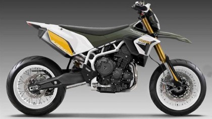 El tuneador neozelandés Muzza ha elaborado un render o boceto de una imaginaria Triumph Tiger 900 Rally Supermoto